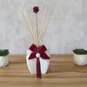 Kit difusor branco. Frasco de vidro estrela